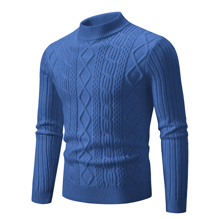 Herren Strickpullover mit modernem Zopfmuster Echoarchiv