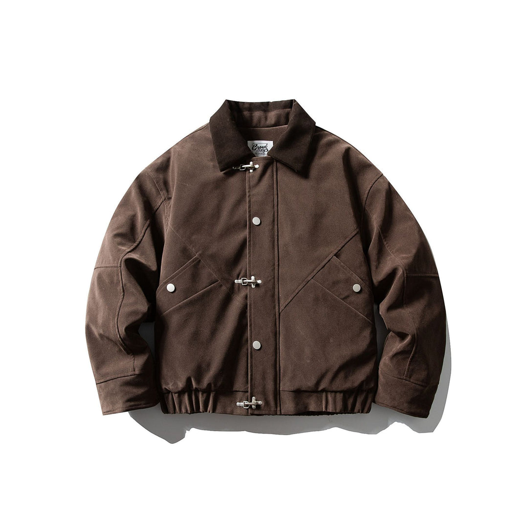 Herren Kurzblouson aus Canvas mit Knebelverschlüssen und elastischem Saum Echoarchiv