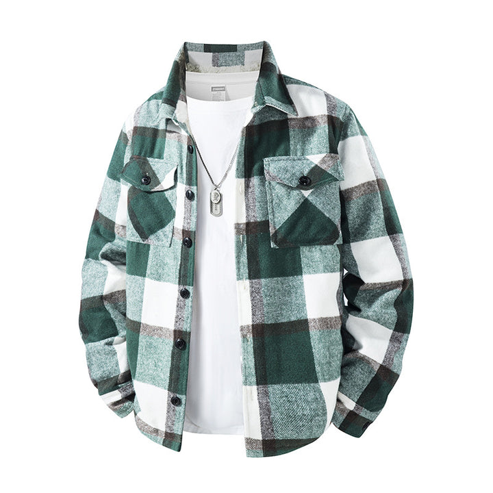 Herren Karierte Flanelljacke mit praktischen Taschen Echo Archiv