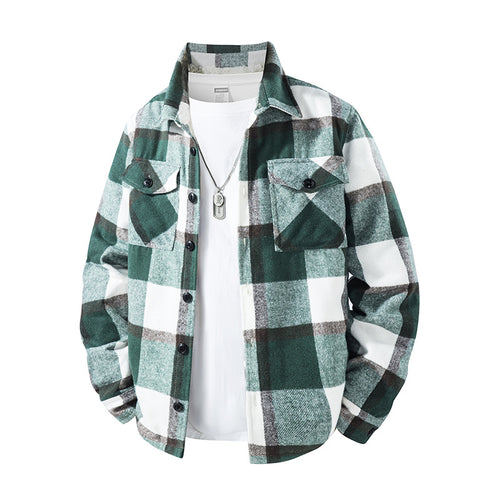 Herren Karierte Flanelljacke mit praktischen Taschen Echo Archiv