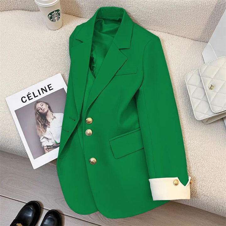 Damen Eleganter Blazer mit Goldknopfdetails Echo Archiv