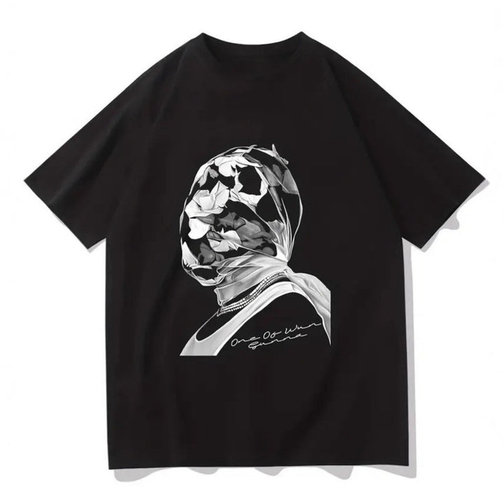 Damen T-Shirt mit künstlerischem Floral-Motiv und lässigem Schnitt Echo Archiv