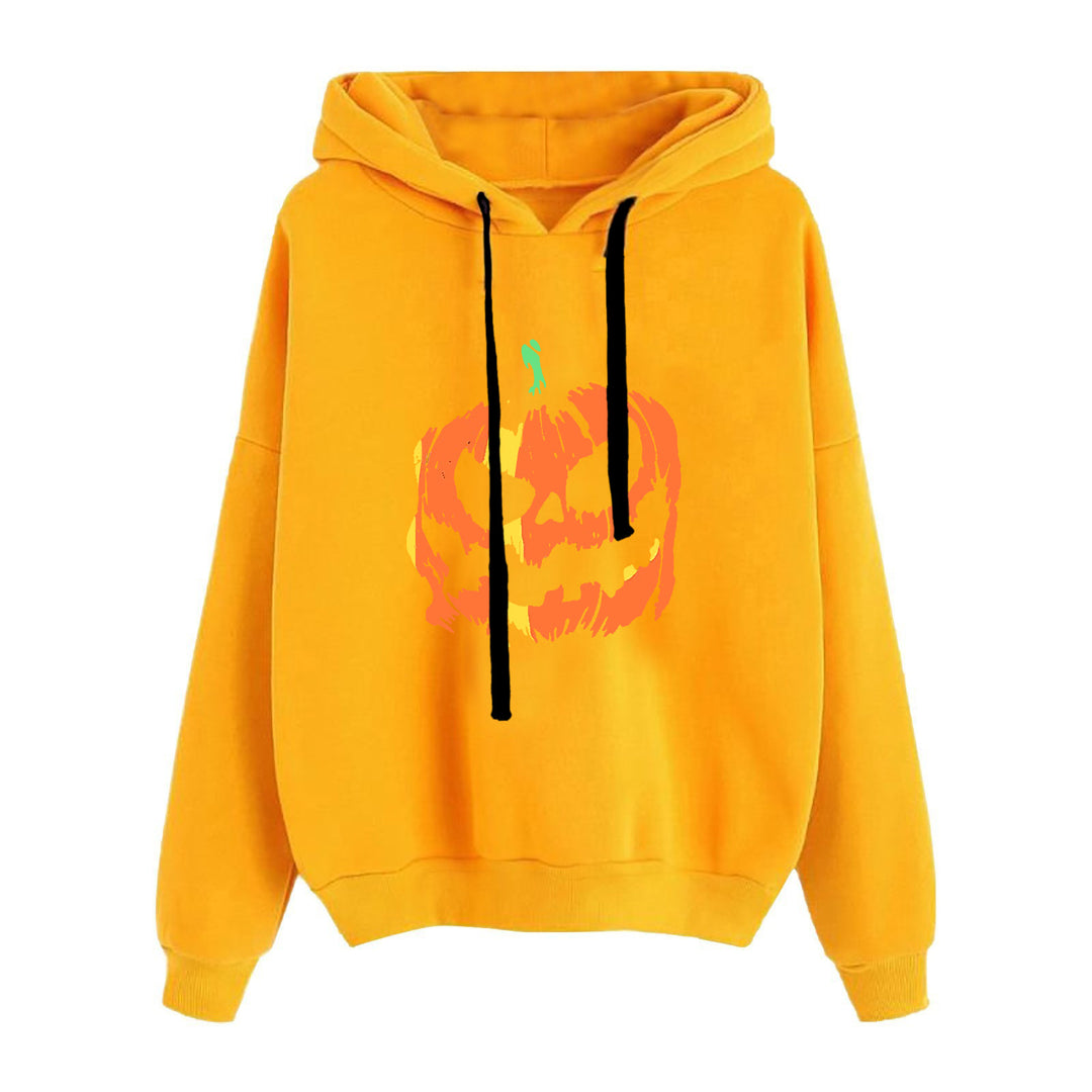 Damen lässiger Oversize Kapuzenpullover mit Herz‑und‑Pfotenprint, Kordelzug und gerippten Bündchen – Auréline