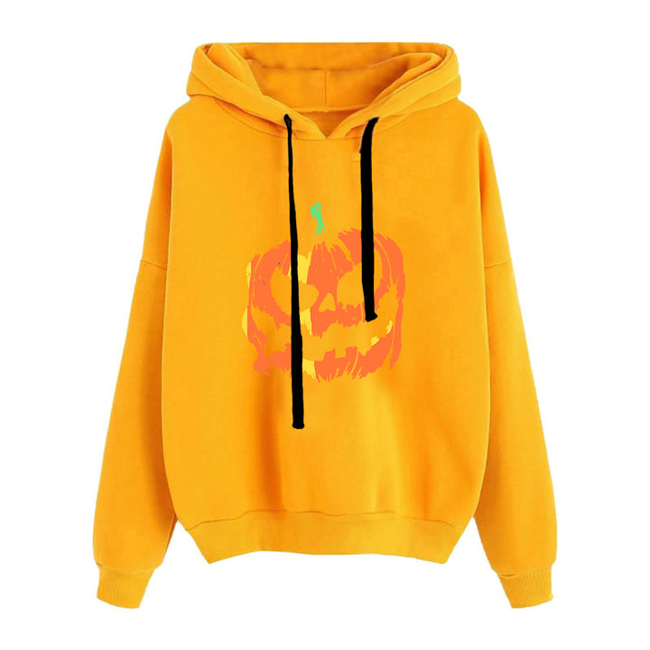 Damen lässiger Oversize Kapuzenpullover mit Herz‑und‑Pfotenprint, Kordelzug und gerippten Bündchen – Auréline