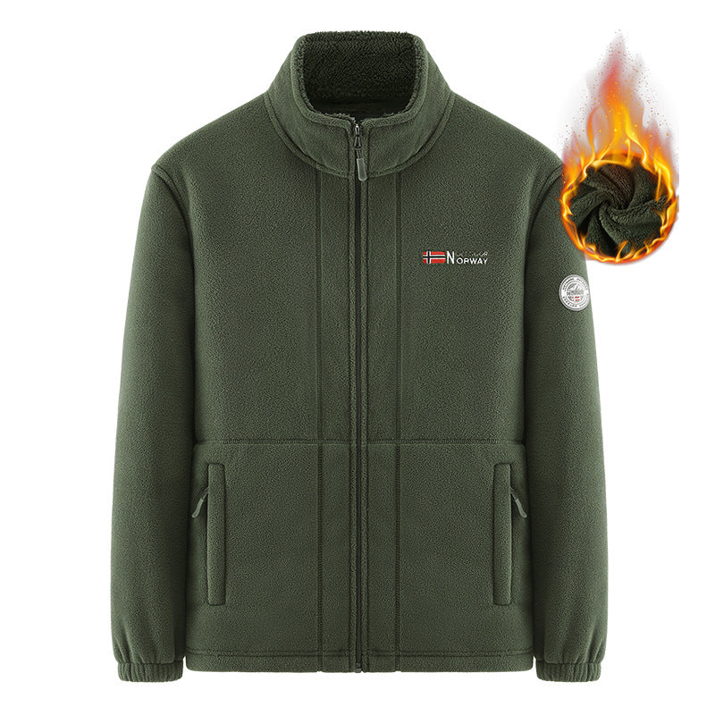 Herren Isolierende Zip‑Fleecejacke mit hohem Kragen und Soft‑Teddyinnenfutter Echo Archiv