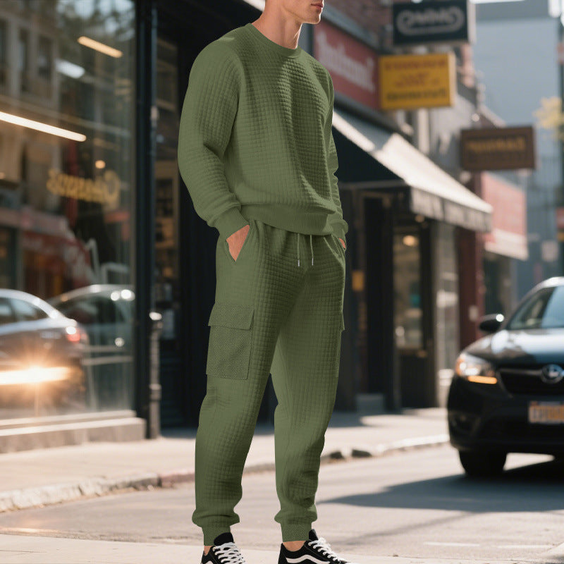 Herren lässiges Sweatshirt und Cargohose Set Echoarchiv