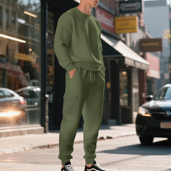 Herren lässiges Sweatshirt und Cargohose Set Echoarchiv