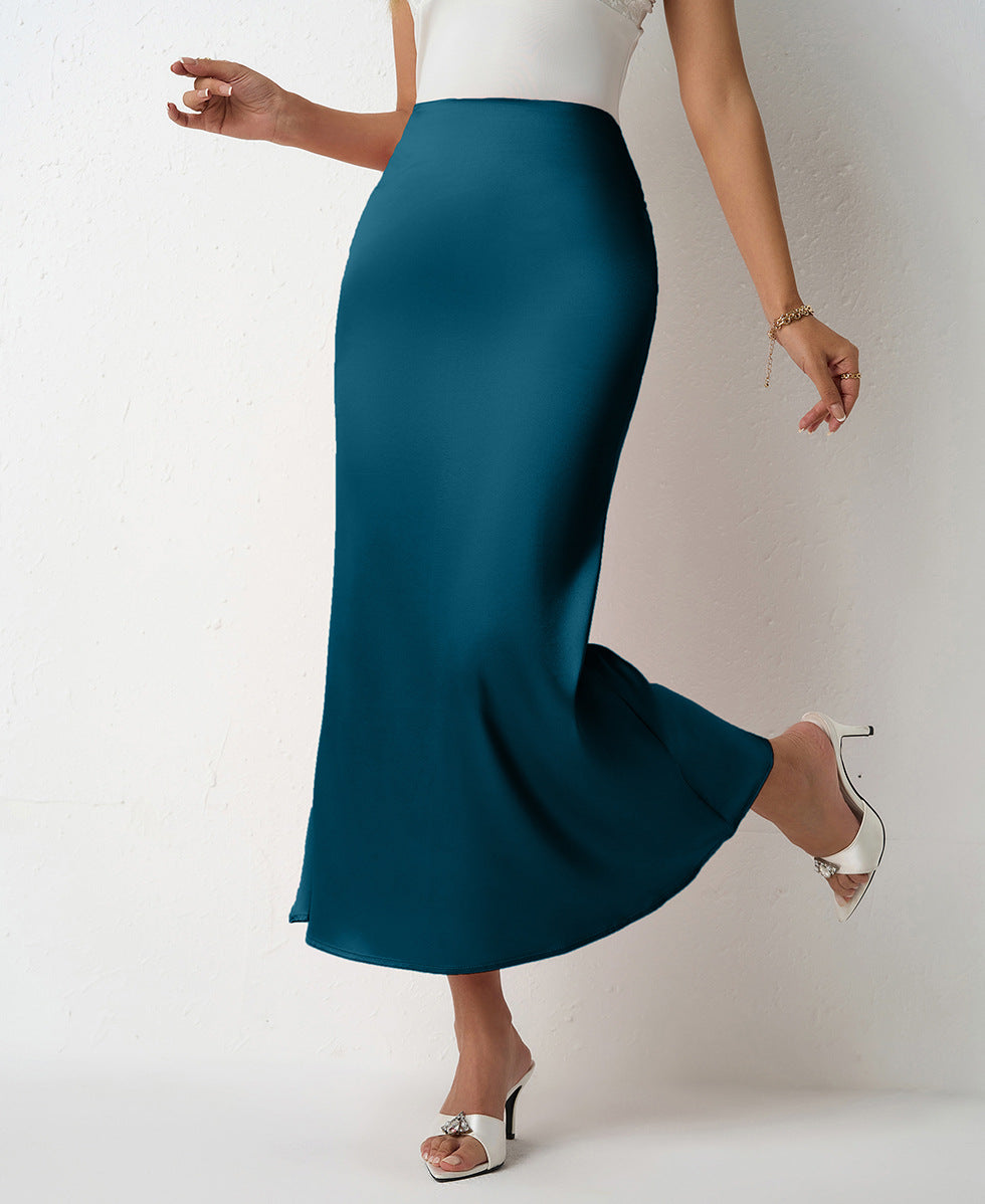 Damen Eleganter Maxirock mit fließendem Schnitt und hohem Bund Echo Archiv