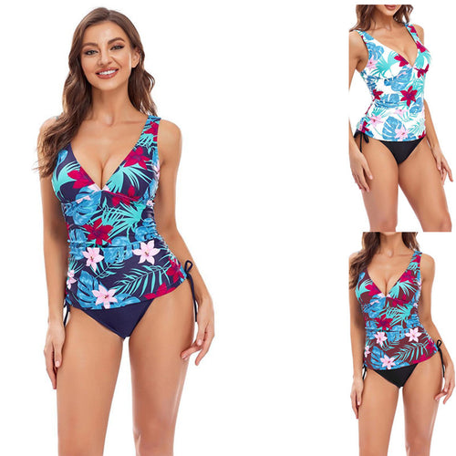 Damen Tankini mit attraktiven Rüschendetails und floralem Design Echo Archiv