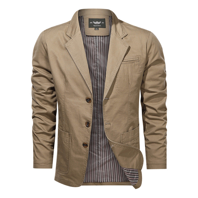 Herren nan leichtes Baumwollblazer Sakko mit gestreiftem Innenfutter Echo Archiv