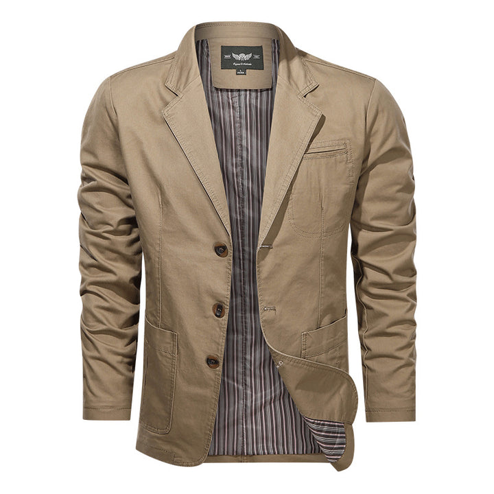 Herren nan leichtes Baumwollblazer Sakko mit gestreiftem Innenfutter Echo Archiv