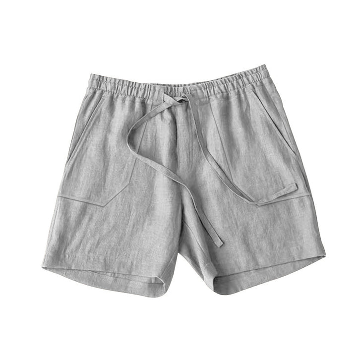 Herren bequeme Leinen-Shorts mit elastischem Bund und praktischen Taschen Echoarchiv