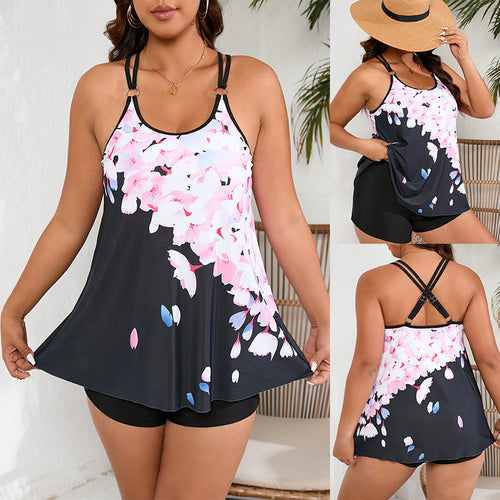Damen Tankini-Oberteil mit floralem Design und schmeichelndem Schnitt Echo Archiv