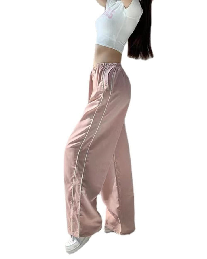 Damen Sportliche High-Waist Freizehhosen Echoarchiv