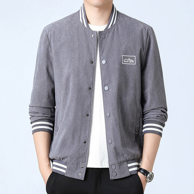 Herren Modische Cordjacke mit Streifen Echo Archiv