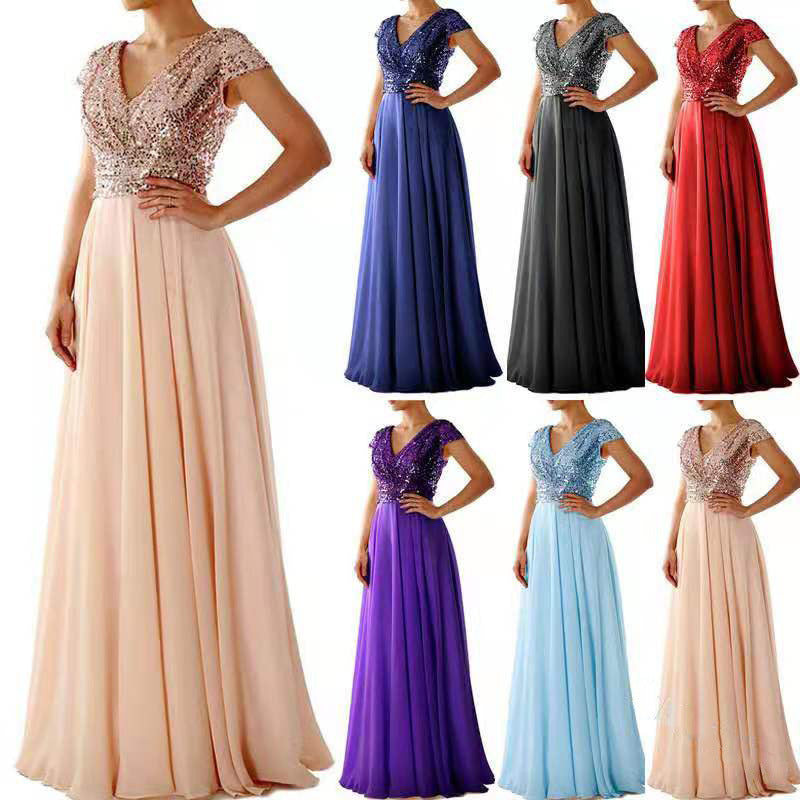 Damen Abendkleid mit funkelndem Oberteil Echoarchiv