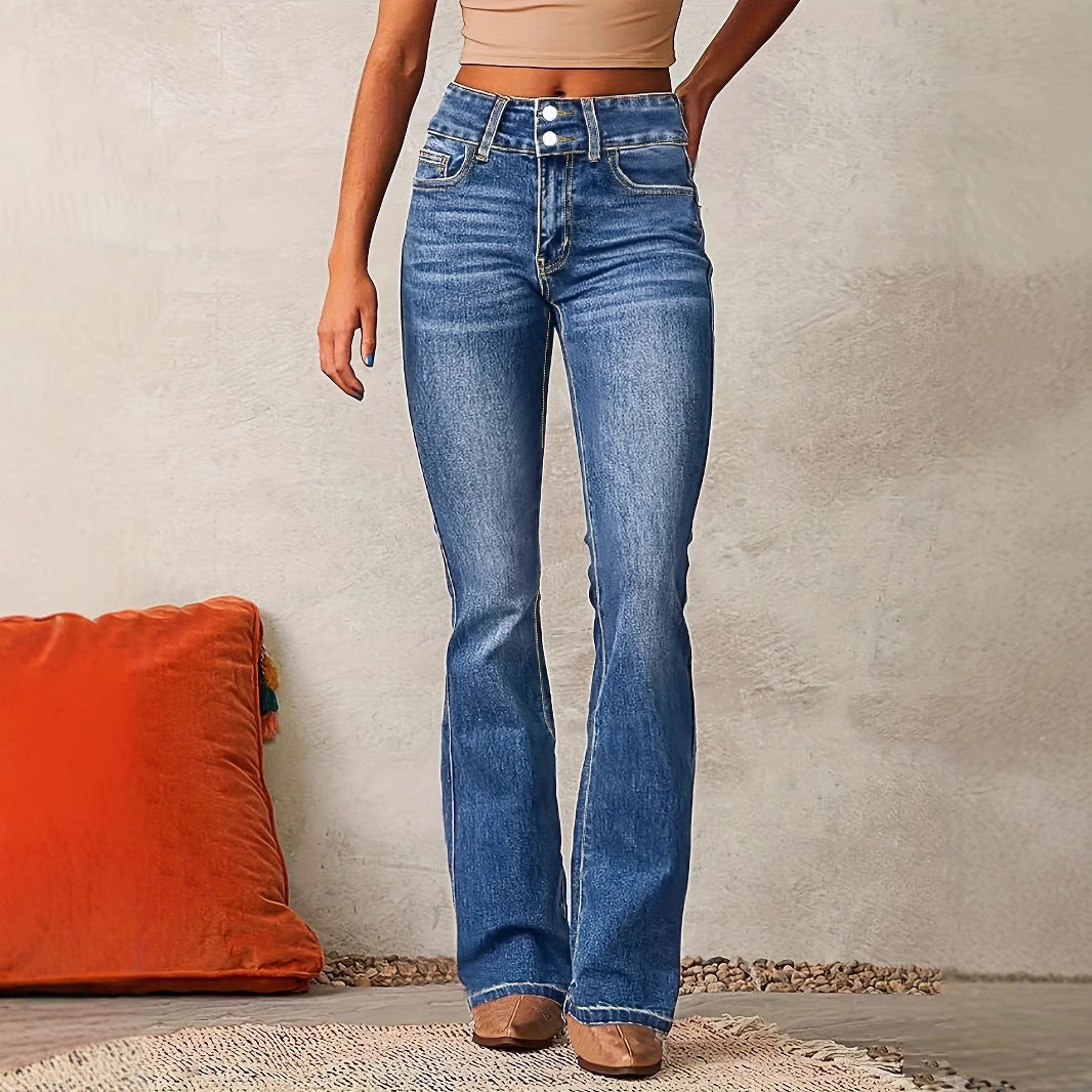 Damen Hochtaillierte Bootcut JEchoarchivns Echoarchiv