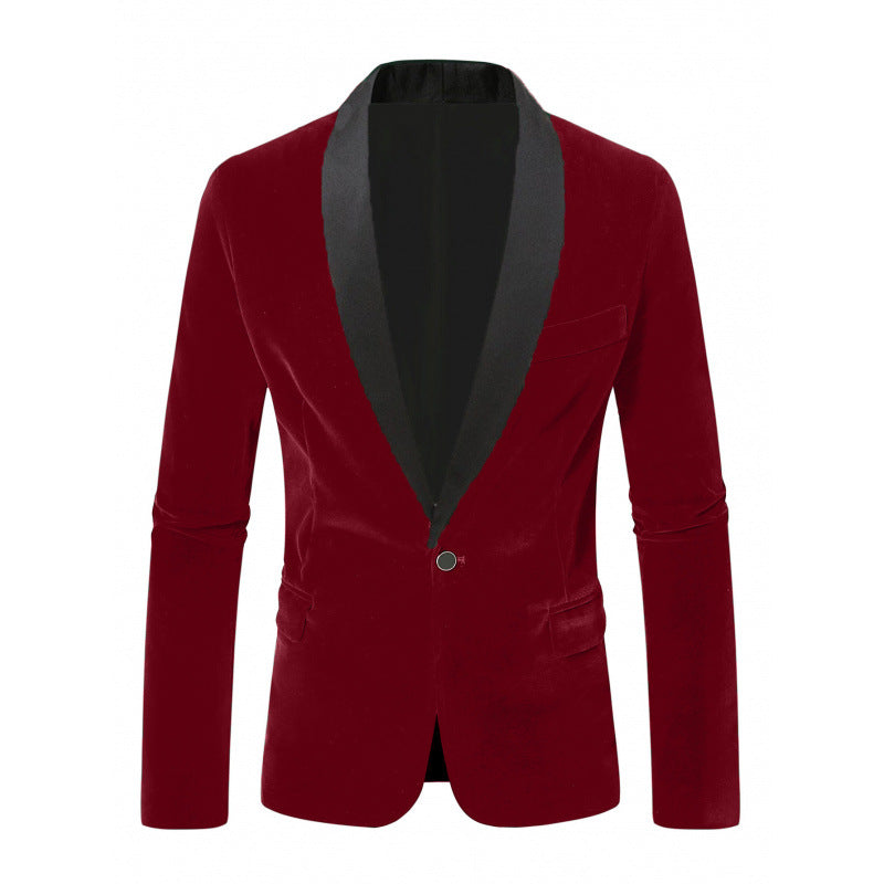 Herren Samt Blazer mit elegantem Revers Echoarchiv