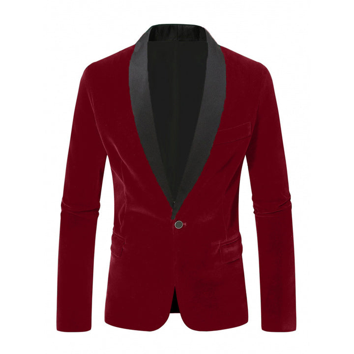 Herren Samt Blazer mit elegantem Revers Echoarchiv