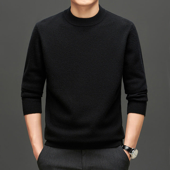 Herren Strickpullover mit rundem Kragen und strukturiertem Design Echoarchiv