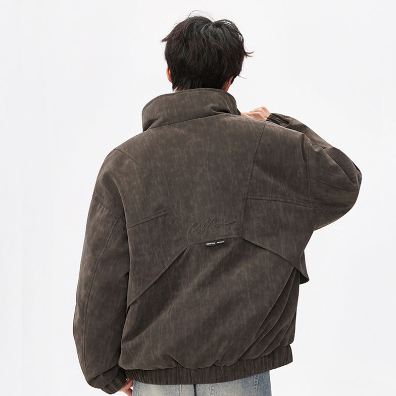Herren weite funktionale Jacke mit Stehkragen und Reißverschluss Echo Archiv