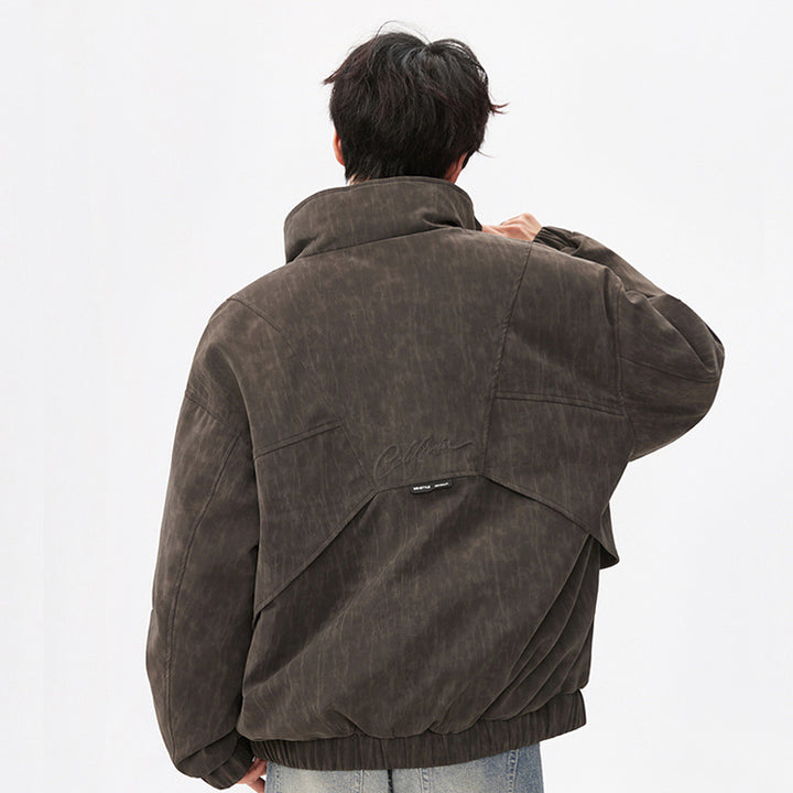 Herren weite funktionale Jacke mit Stehkragen und Reißverschluss Echo Archiv