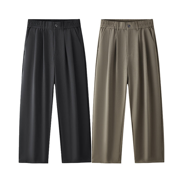 Herren Weite Bügelfalten-Palazzohose aus leichtem Twill Echo Archiv