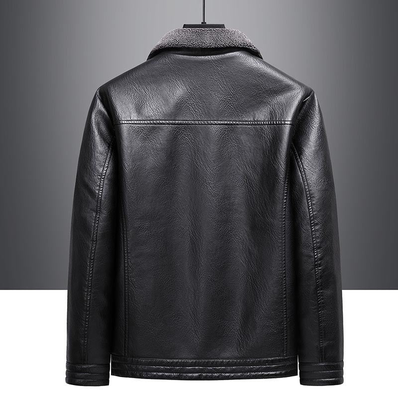 Herren Elegante Kunstlederjacke mit Teddyfutter Echo Archiv