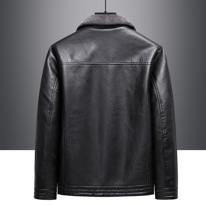 Herren Elegante Kunstlederjacke mit Teddyfutter Echo Archiv