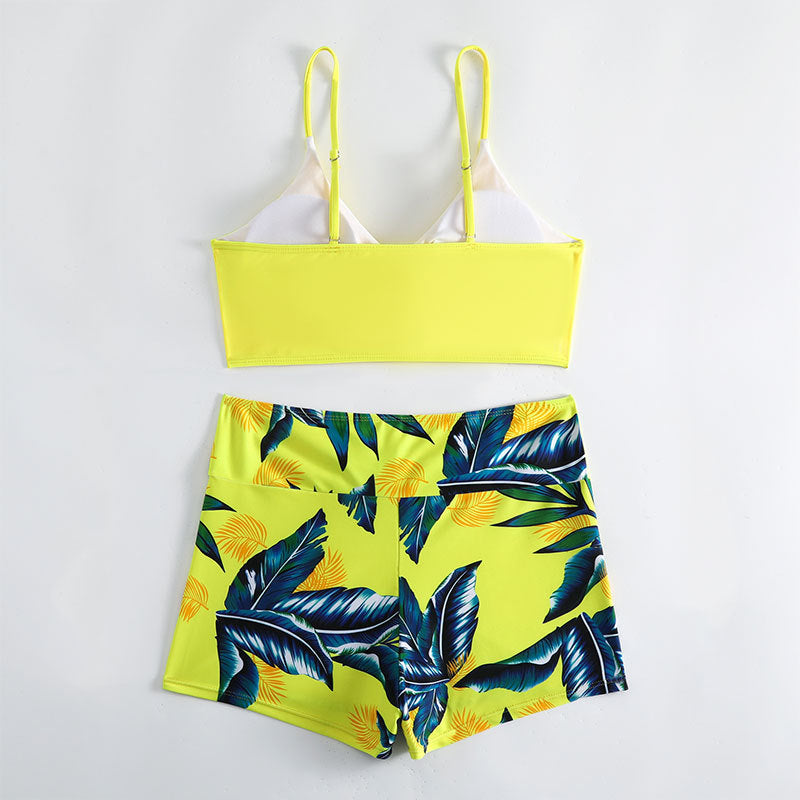 Damen Sportliches Bikini-Set mit Blumenmuster und verstellbaren Trägern Echo Archiv