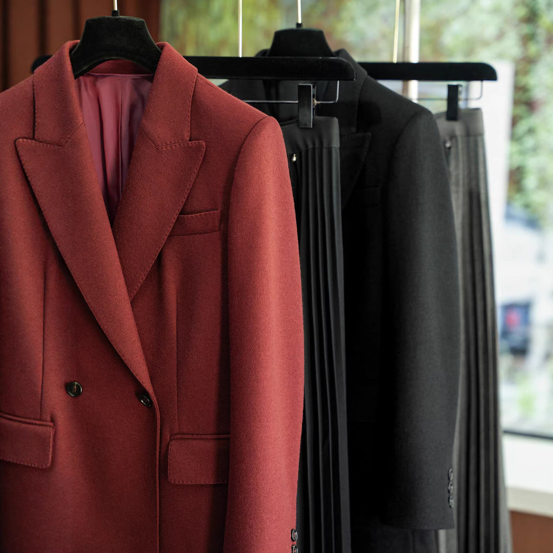Damen Designer Doppeltbreasted Blazer Echoarchiv