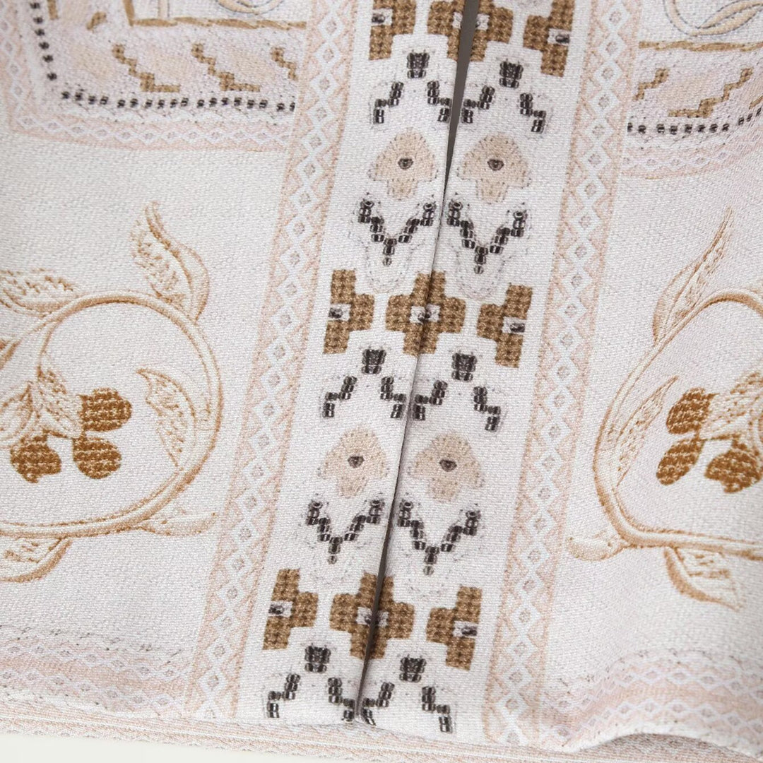 Damen bestickte Kurzjacke mit Mandarinkragen und floraler Ornamentstickerei Echo Archiv