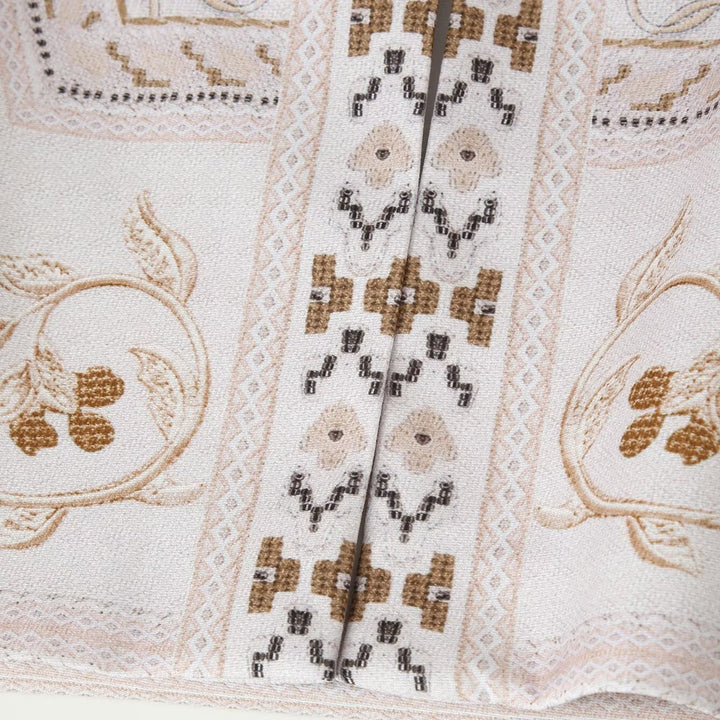 Damen bestickte Kurzjacke mit Mandarinkragen und floraler Ornamentstickerei Echo Archiv