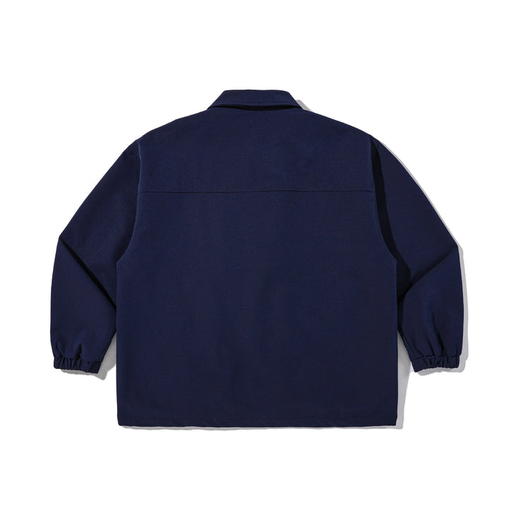 Herren Robuste Canvas-Utility-Jacke mit Druckknopffront und elastischen Bündchen Echoarchiv