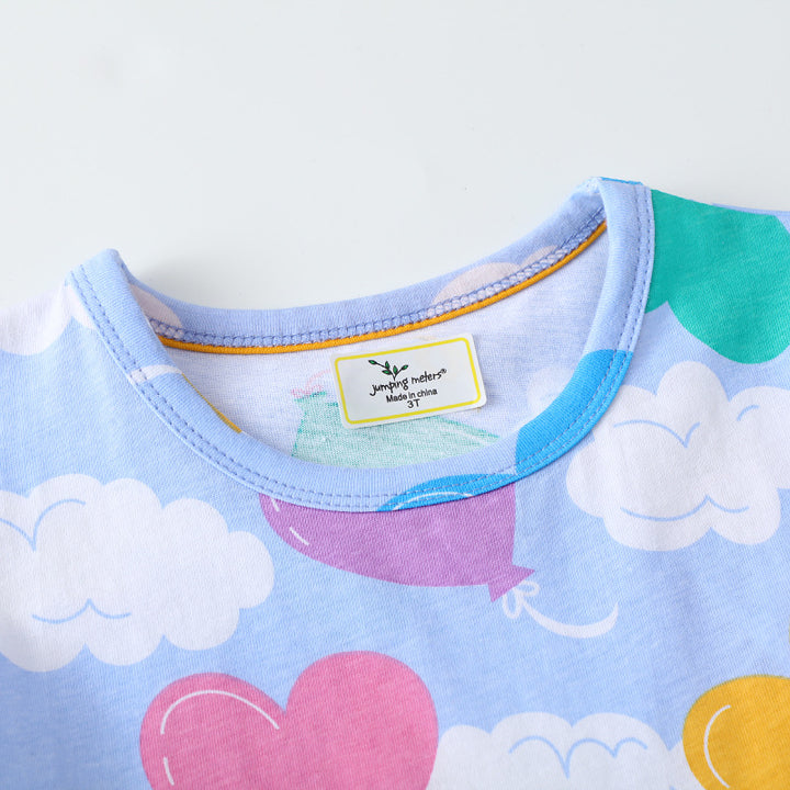 Mädchen Freizeitkleid mit fröhlichem Herz- und Ballonmotiv Echo Archiv