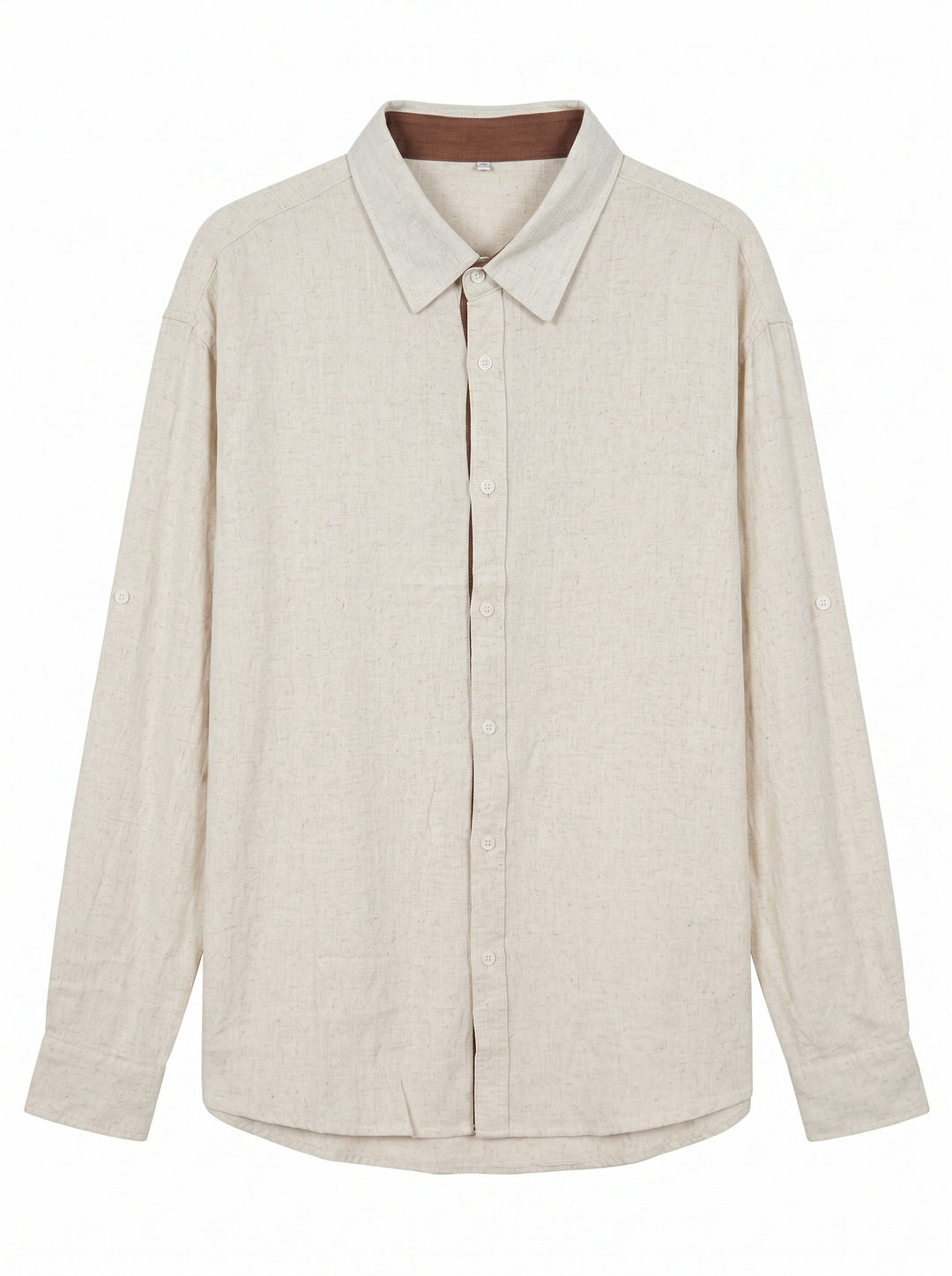 Unisex Leichtes Oversize‑Hemd in Leinenoptik mit Kentkragen und Ärmelsteg Echoarchiv