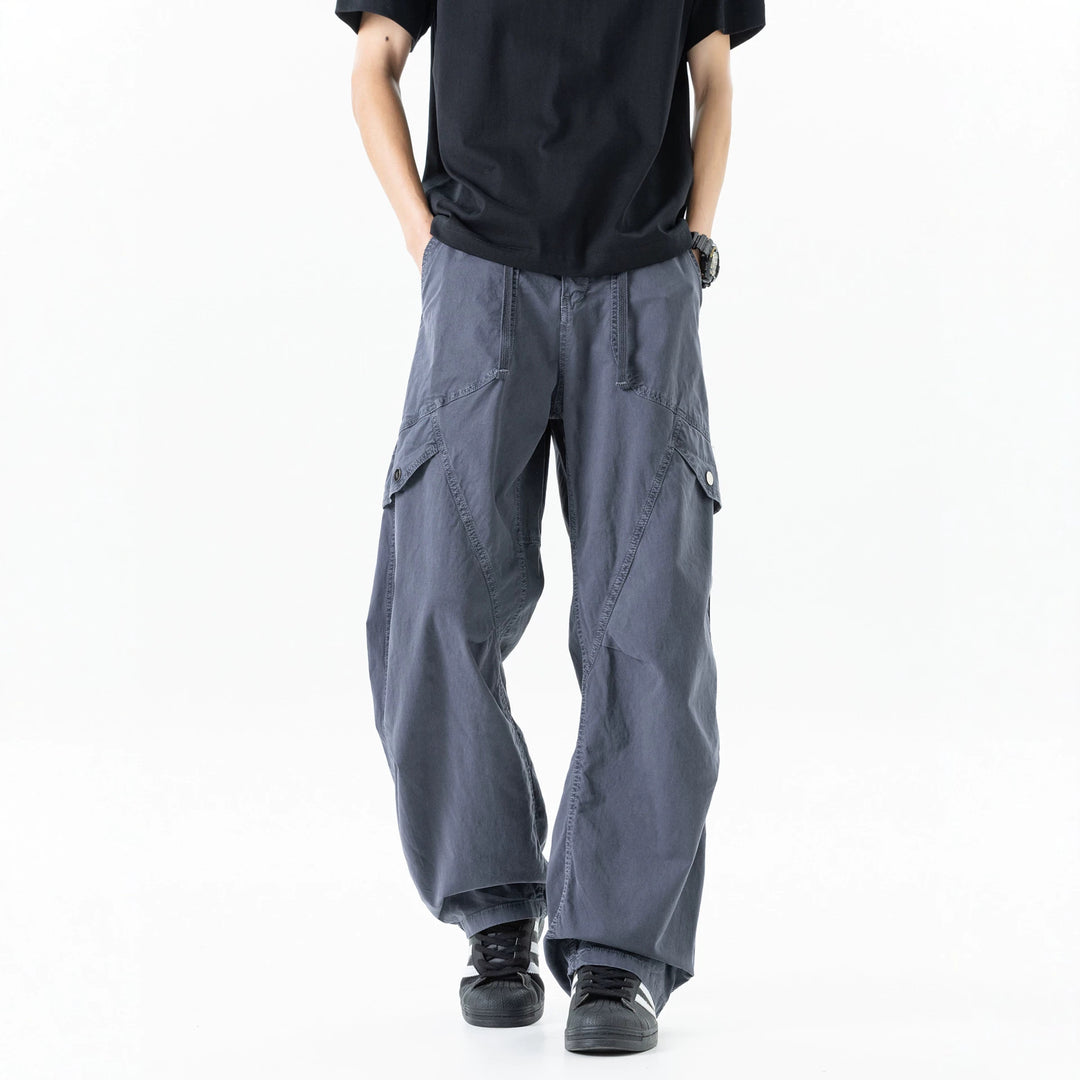 Herren Extraweite Baggy‑Cargohose im Utility‑Workwear‑Look mit elastischem Bund Echo Archiv