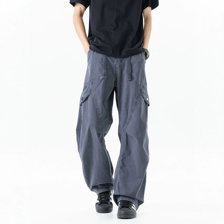 Herren Extraweite Baggy‑Cargohose im Utility‑Workwear‑Look mit elastischem Bund Echo Archiv
