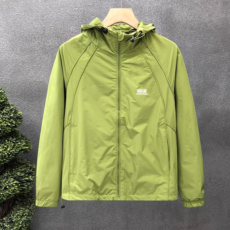 Herren Leichte Windjacke mit verstellbarer Kapuze Echoarchiv