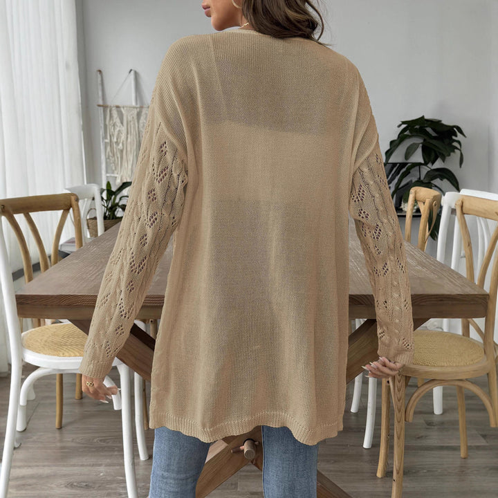 Damen leichte Strickjacke im eleganten Lochmuster Echo Archiv