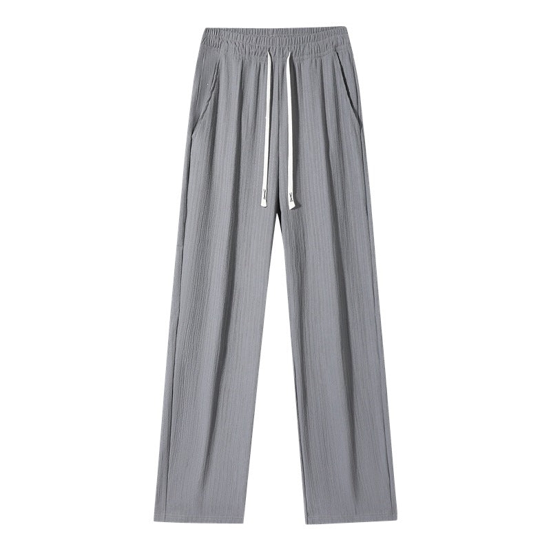 Damen weite Leinenoptik-Hose mit elastischem Bund, Tunnelzug & Seitentaschen Echoarchiv