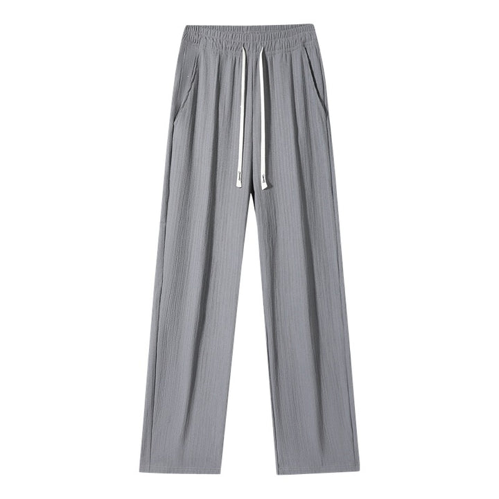 Damen weite Leinenoptik-Hose mit elastischem Bund, Tunnelzug & Seitentaschen Echoarchiv