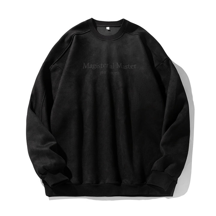 Unisex Oversize-Sweatshirt mit samtiger Fleece-Optik und tonalem Frontprint Echo Archiv