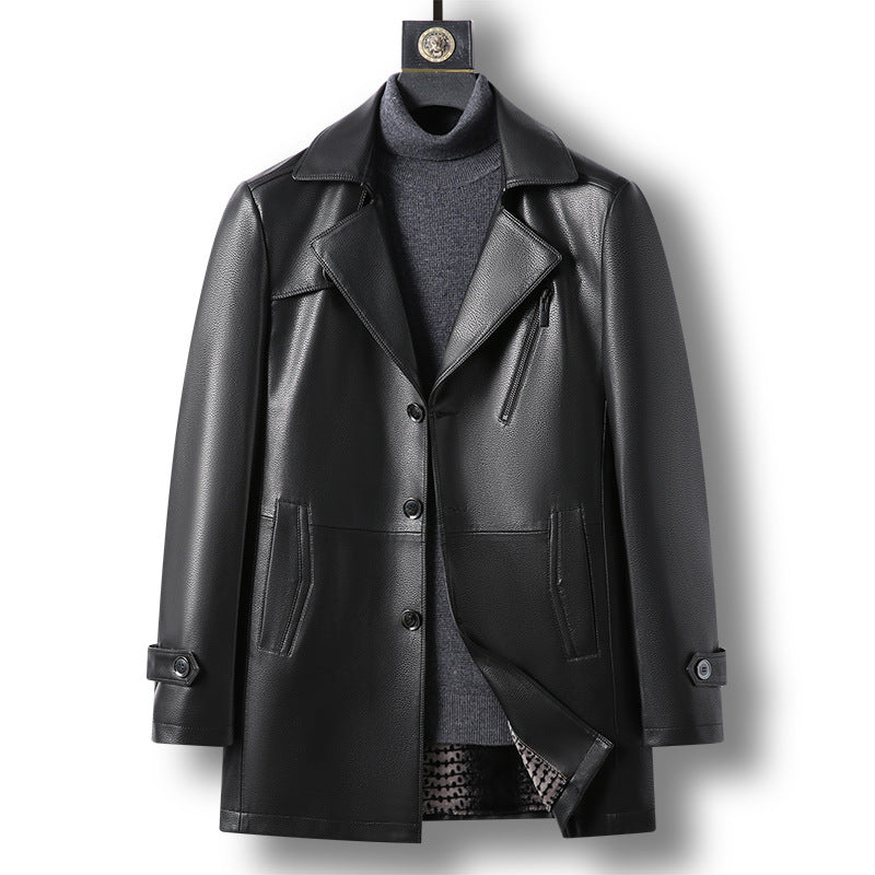 Herren Modische Kunstlederjacke Echo Archiv