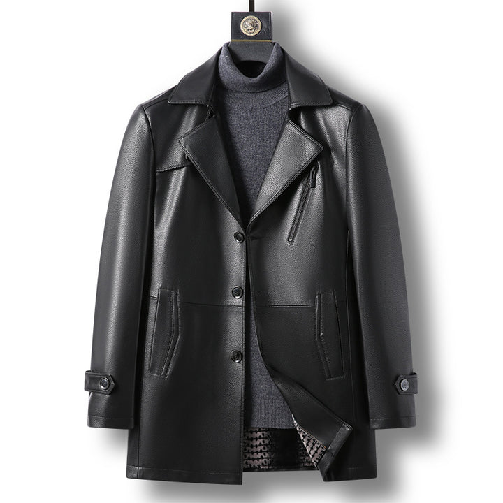 Herren Modische Kunstlederjacke Echo Archiv