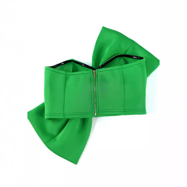 Damen Elegantes Oberteil mit asymmetrischem Schnitt und auffälliger Schleife Echo Archiv