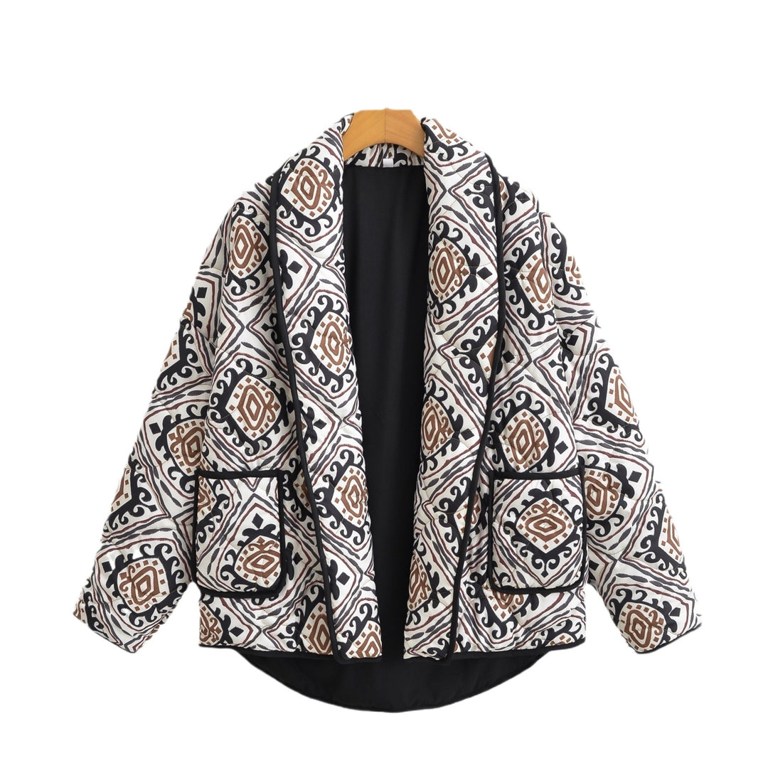 Damen Stepp-Kimonojacke mit grafischem Ethno-Print und Taillengürtel Echo Archiv