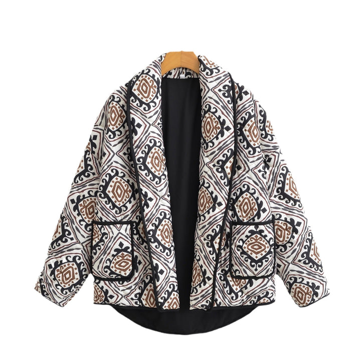 Damen Stepp-Kimonojacke mit grafischem Ethno-Print und Taillengürtel Echo Archiv