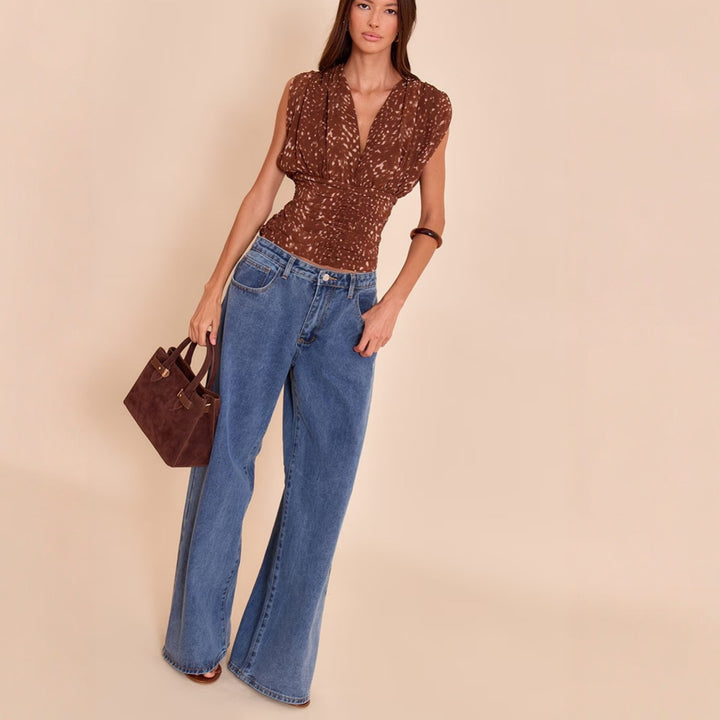 Damen Schicke Bluse mit Raffung Echo Archiv