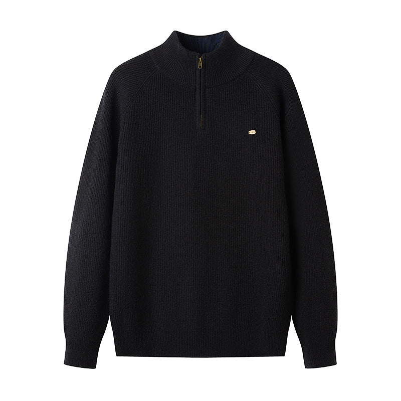 Herren Strickpullover mit halbem Reißverschluss Echoarchiv